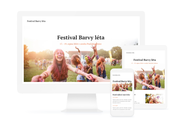 Jednostránkový web (single page web) - šablony Webnode