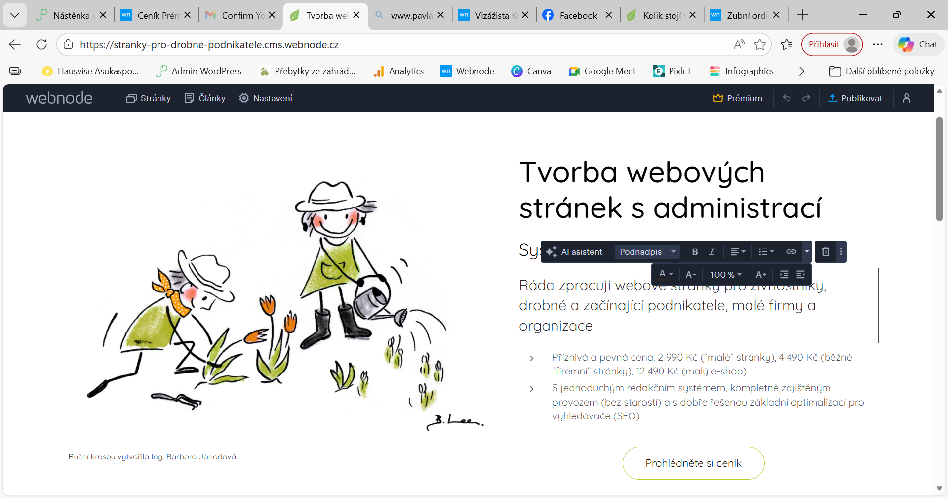 Administrace Webnode 