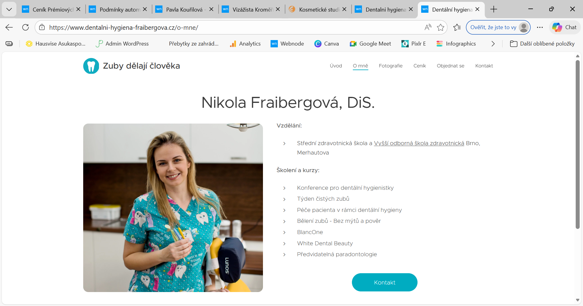 Menší webové stránky s lokálním dosahem vhodné pro tarify Webnode Mini nebo Limited