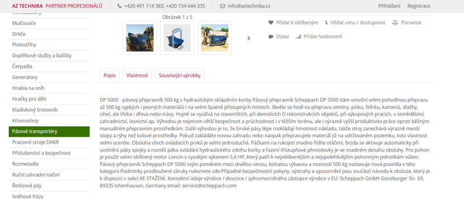 Dva různé e-shopy uvádí prakticky stejný popis produktu. Z pohledu SEO se jedná o duplicitní obsah. Jedná se jednu z časých SEO chyb. 